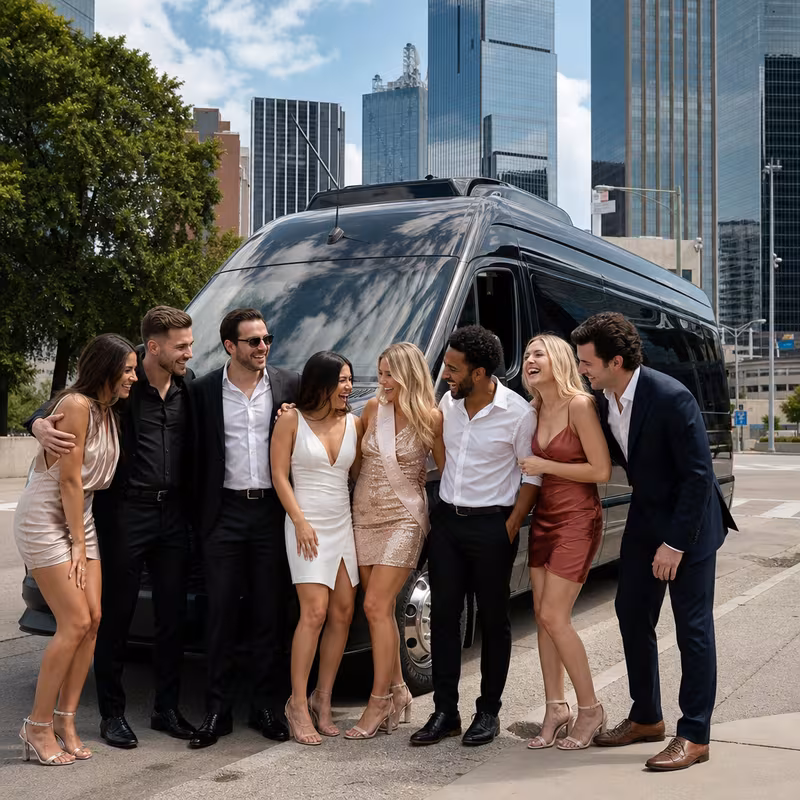 Dallas Bachelor & Bachelorette Transportation fleet vehicle