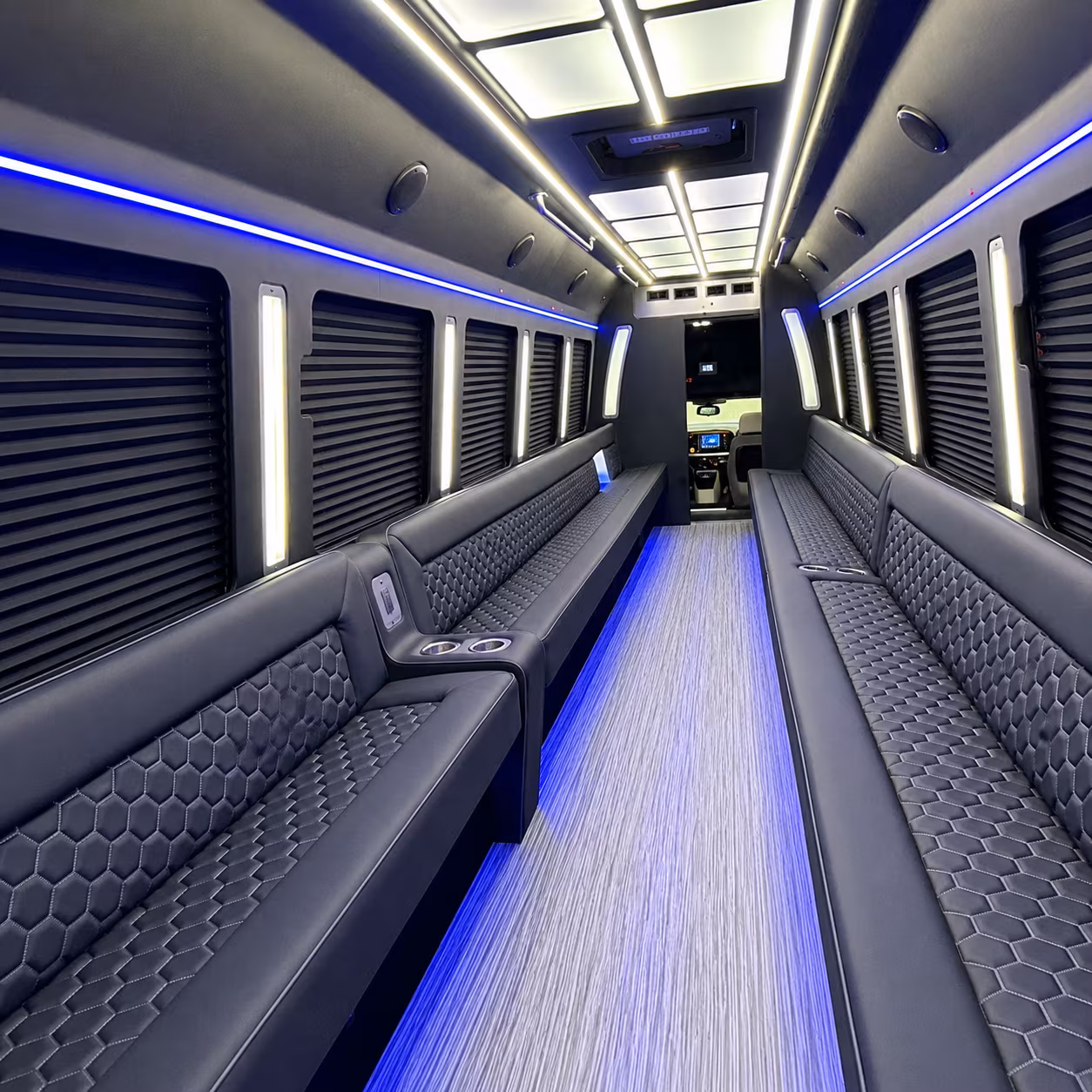 Dallas Birthday, Sweet 16, & Quinceañera Transportation party bus exterior