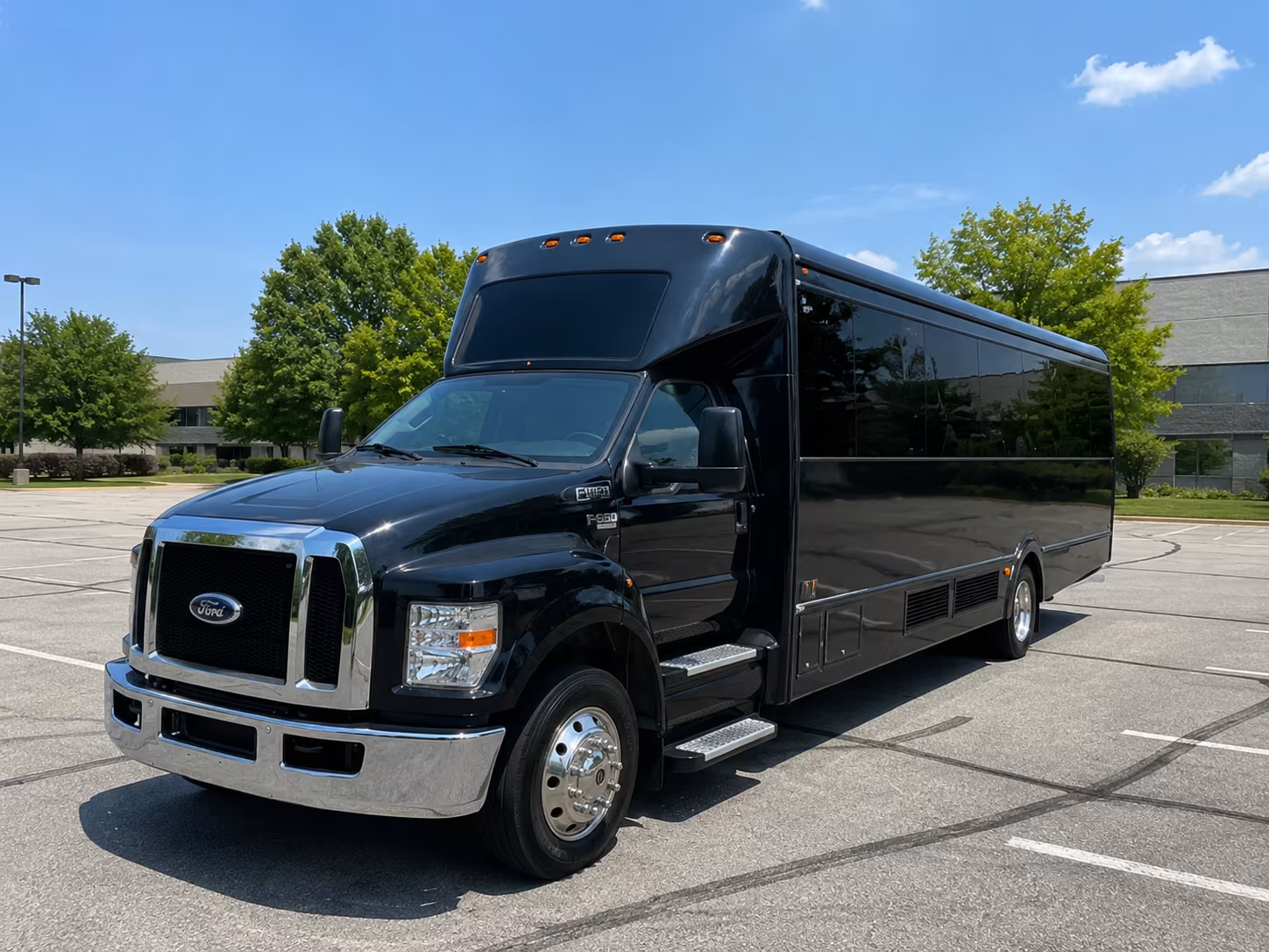 Dallas Prom & Homecoming Transportation party bus exterior