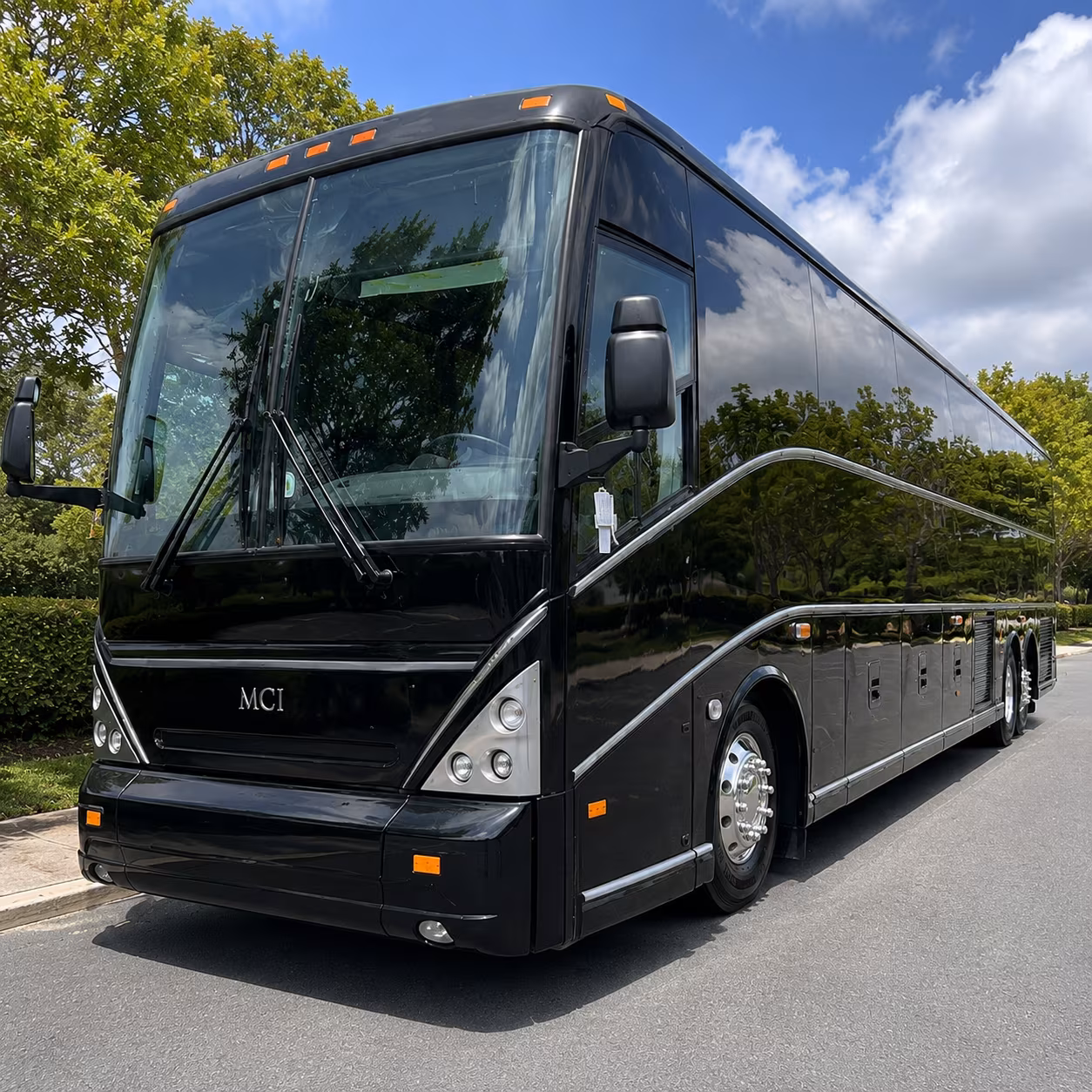 Dallas School Event Transportation party bus exterior