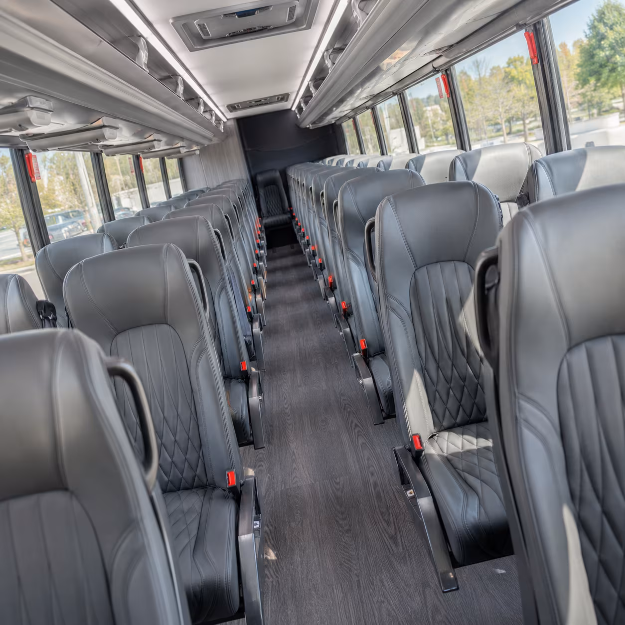 Dallas School Event Transportation party bus interior