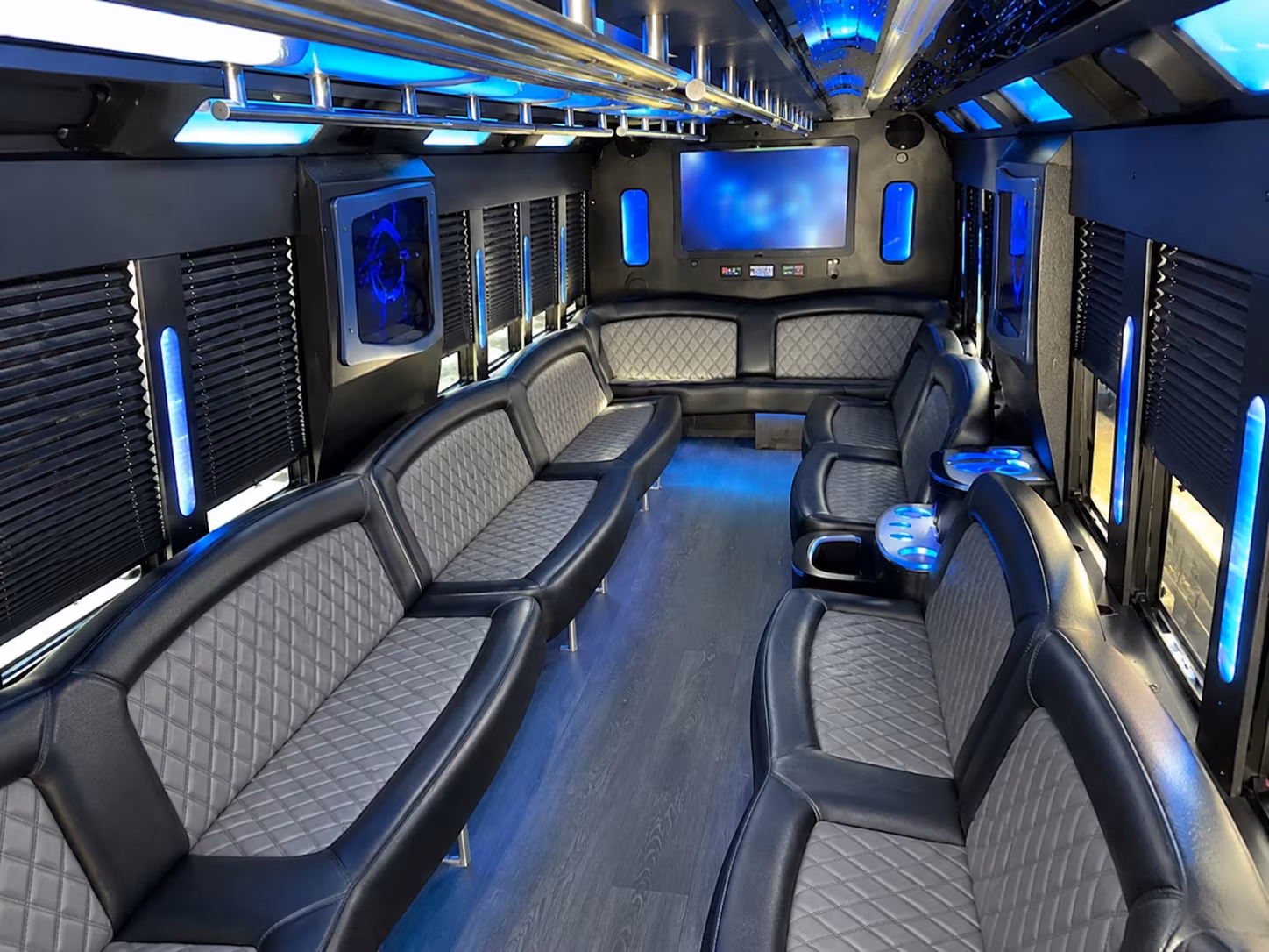 Dallas Sporting Event Transportation party bus exterior