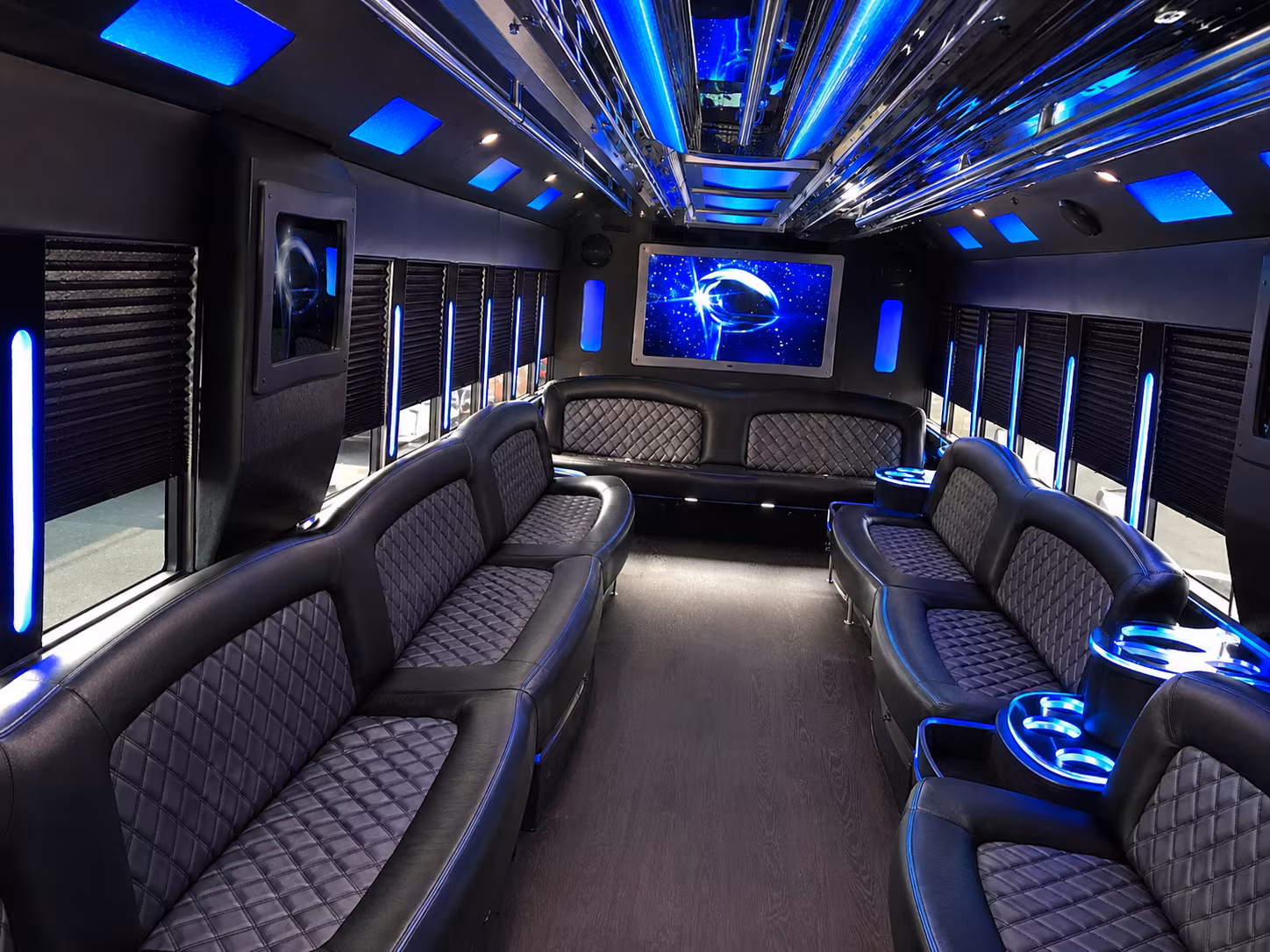 Dallas Sporting Event Transportation party bus exterior
