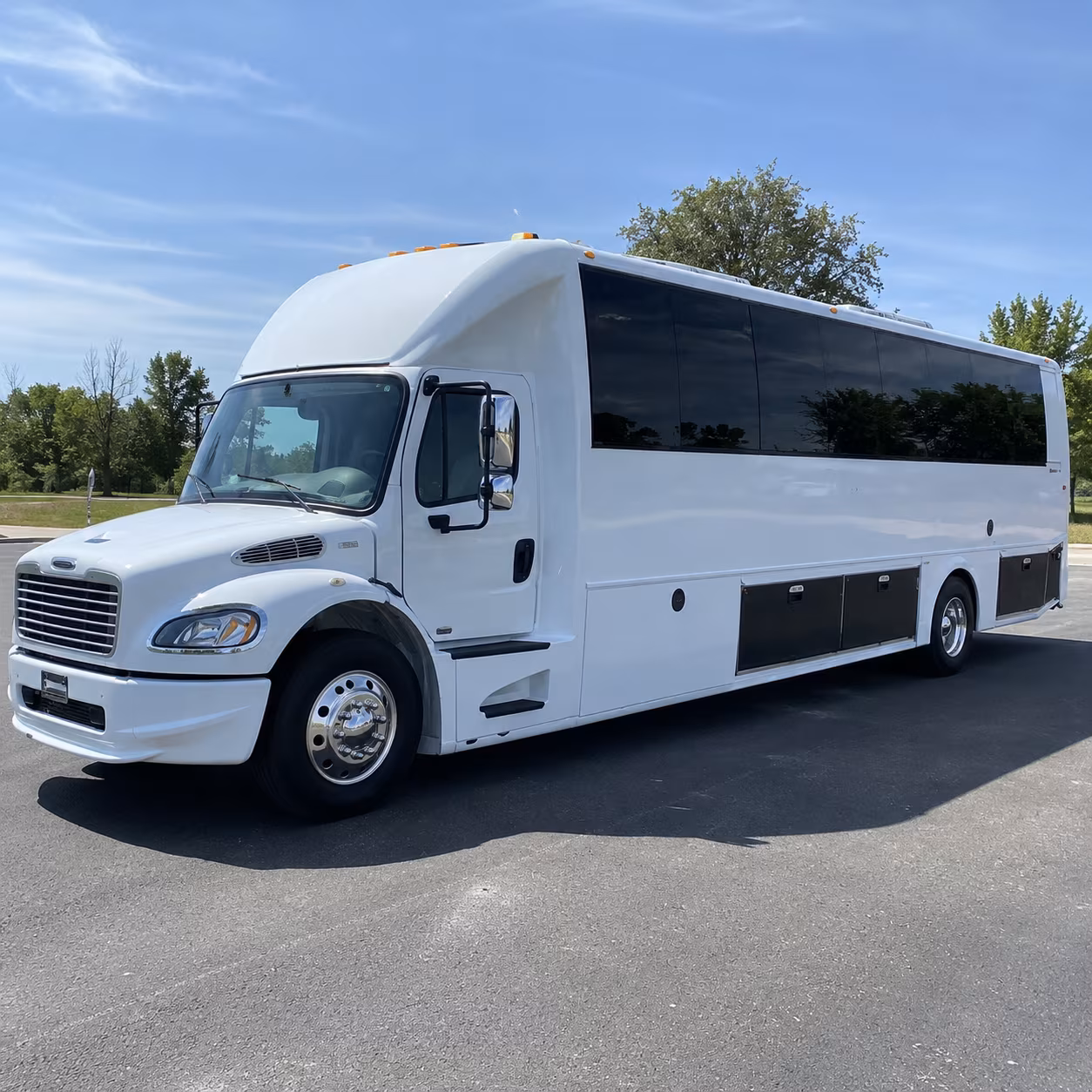 Dallas Wedding Transportation party bus exterior