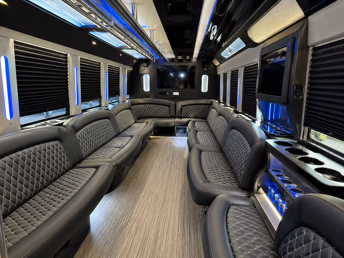 Dallas Wedding Transportation party bus exterior
