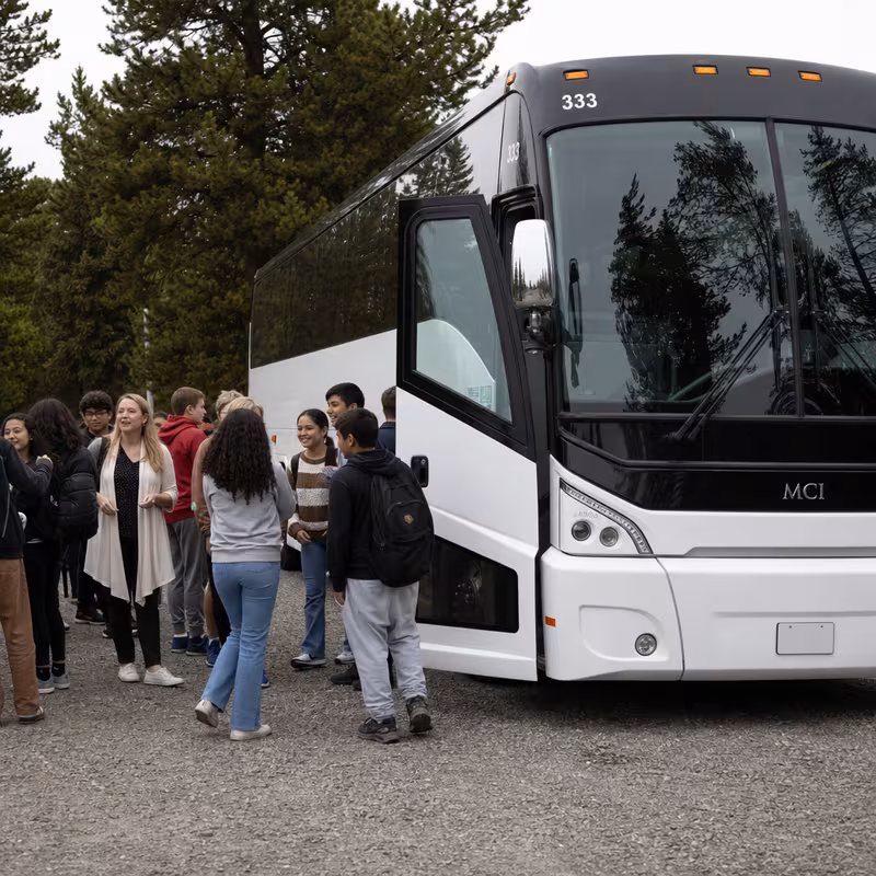 Black Mercedes Sprinter van staged for an Dallas School Transportation group