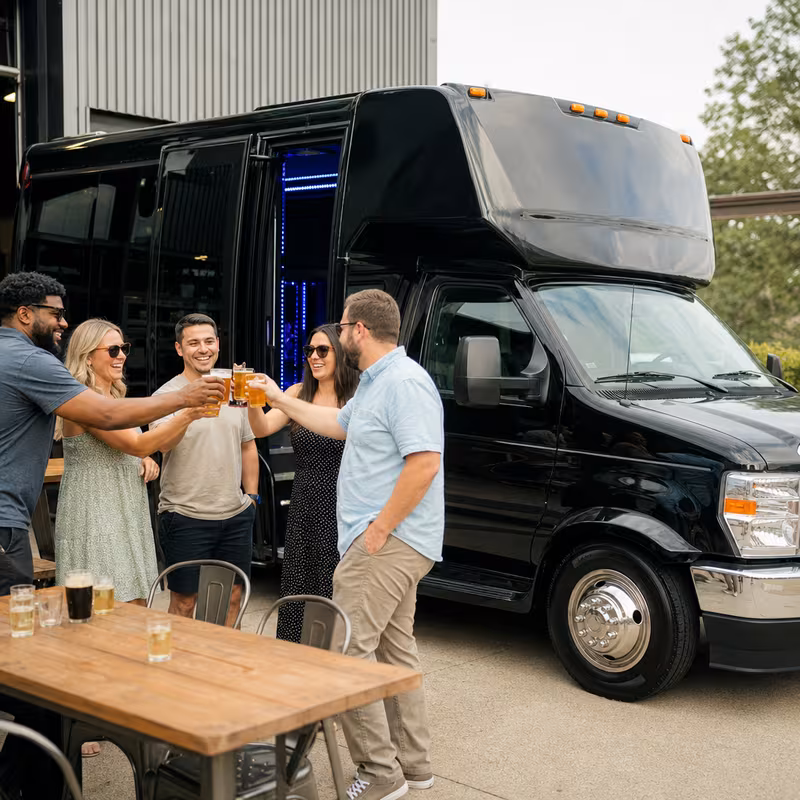 Dallas Winery & Brewery Tour Transportation fleet vehicle