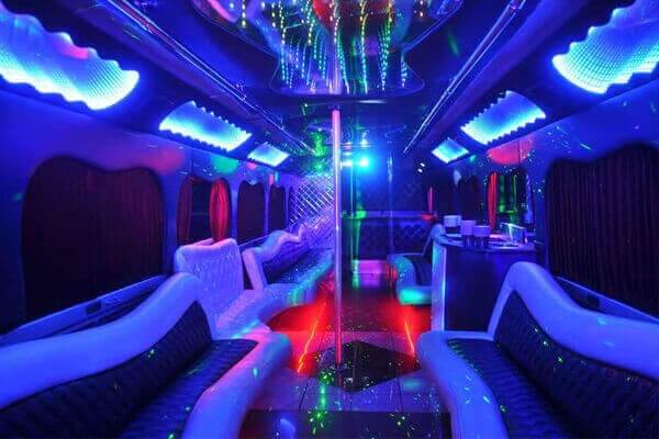 18 passenger party bus interior Plano