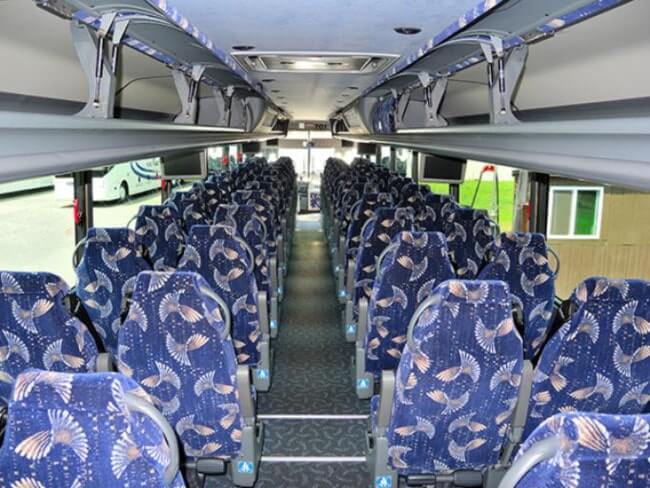 35 passenger charter bus interior Farmers Branch