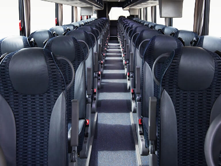 60 passenger charter bus rental interior Farmers Branch