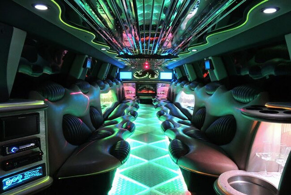 hummer limo rental interior Garland